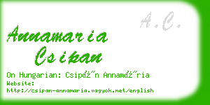 annamaria csipan business card